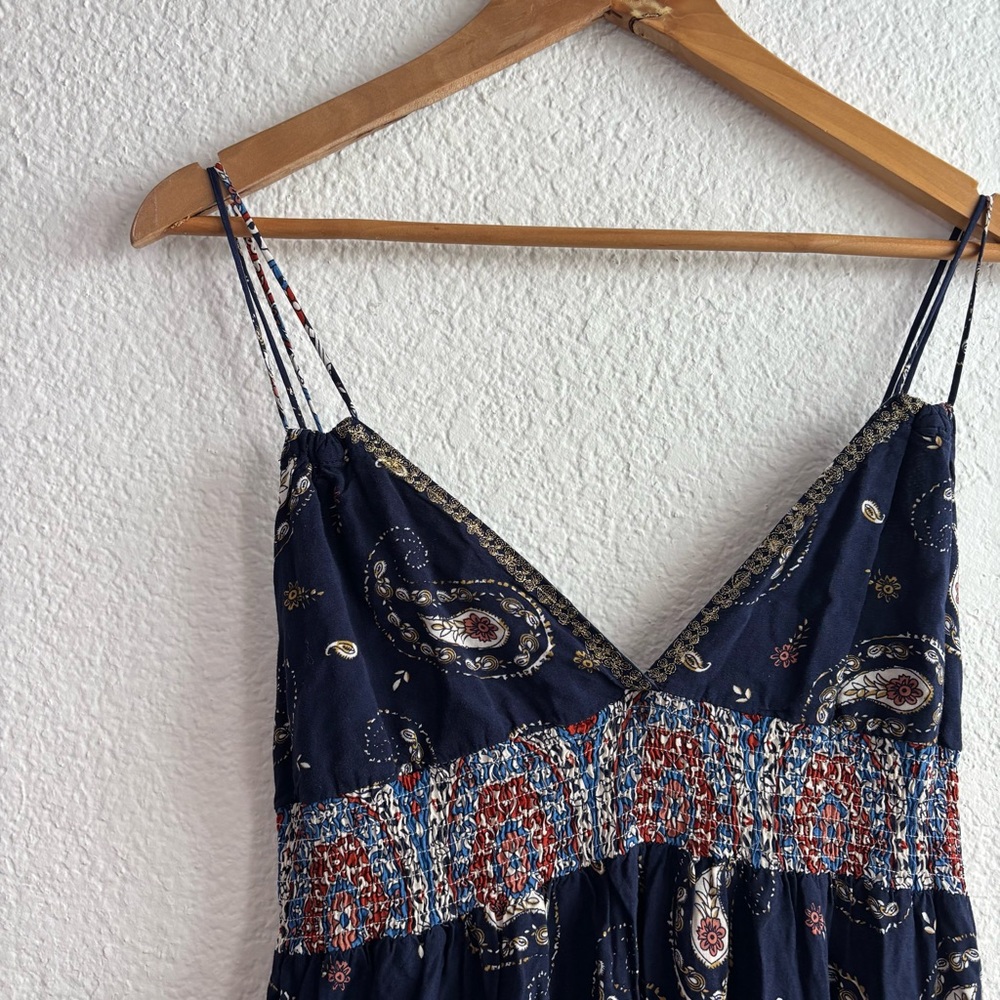Navy Paisley Halter Maxi Dress - Women - Picture 6 of 11